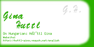 gina huttl business card